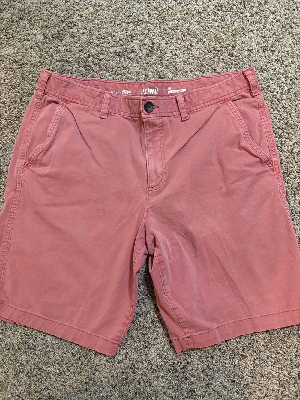 urban pipeline Men's Dusty Coral Flat Front Shorts